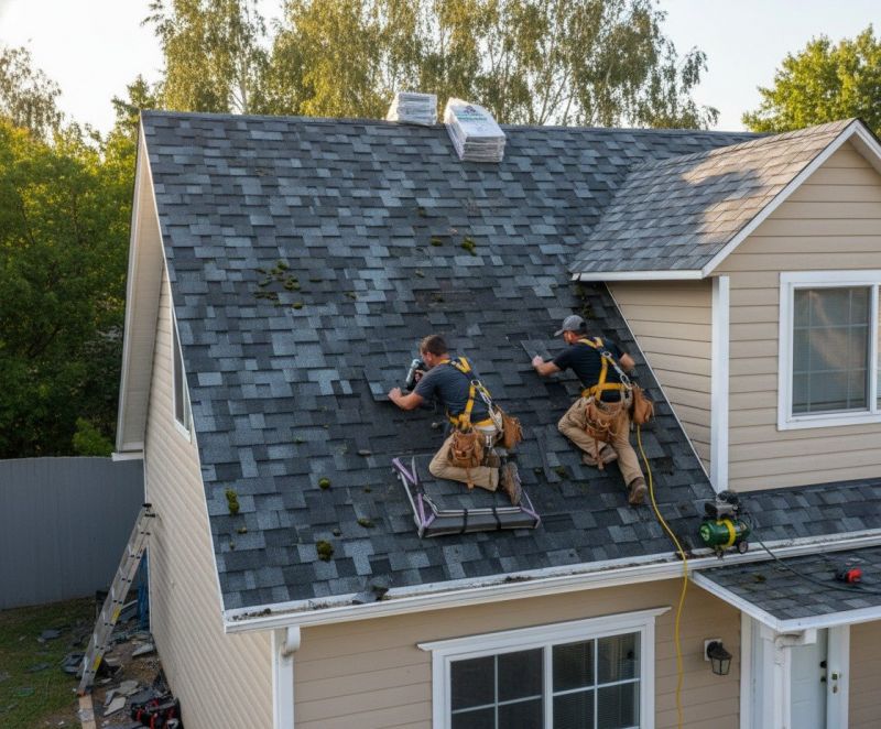 Local Roofing pros at work